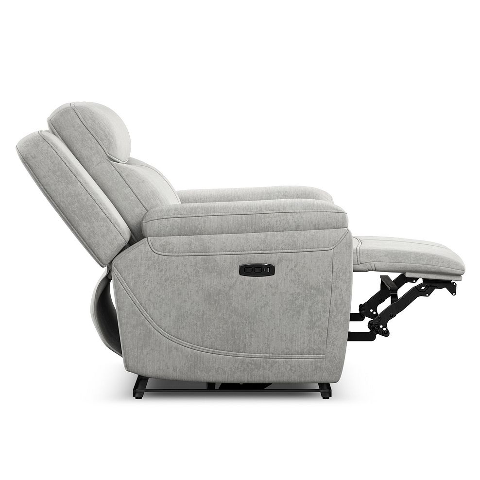 Hadley Electric Recliner Armchair with Power Headrest  in Amigo Dove Fabric 7
