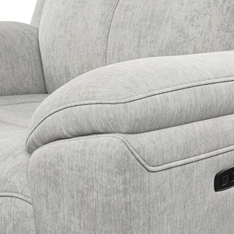 Hadley Electric Recliner Armchair with Power Headrest  in Amigo Dove Fabric 9