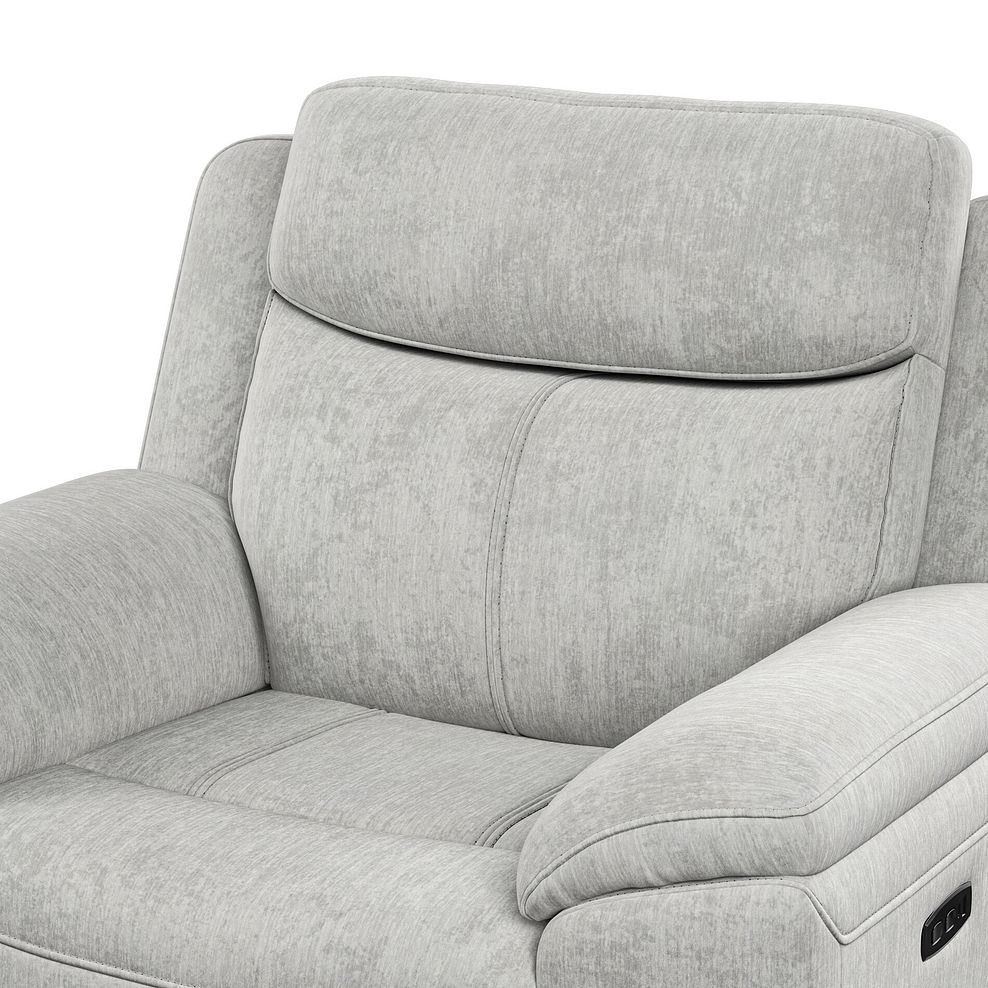 Hadley Electric Recliner Armchair with Power Headrest  in Amigo Dove Fabric 10