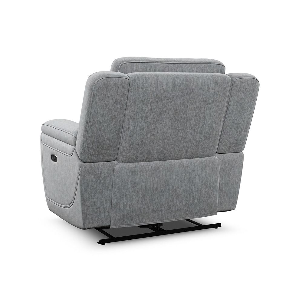 Hadley Electric Recliner Armchair with Power Headrest  in Amigo Granite Fabric 8