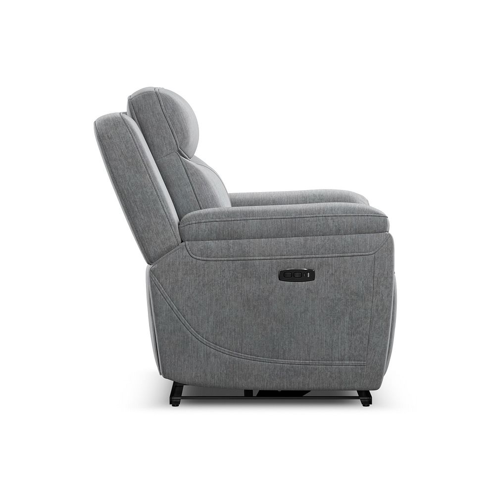 Hadley Electric Recliner Armchair with Power Headrest  in Amigo Granite Fabric 6