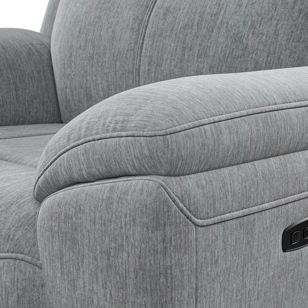 Hadley Electric Recliner Armchair with Power Headrest  in Amigo Granite Fabric 9