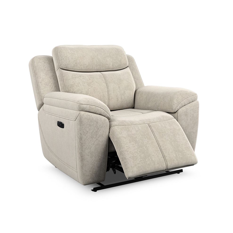 Hadley Electric Recliner Armchair with Power Headrest  in Amigo Linen Fabric 3