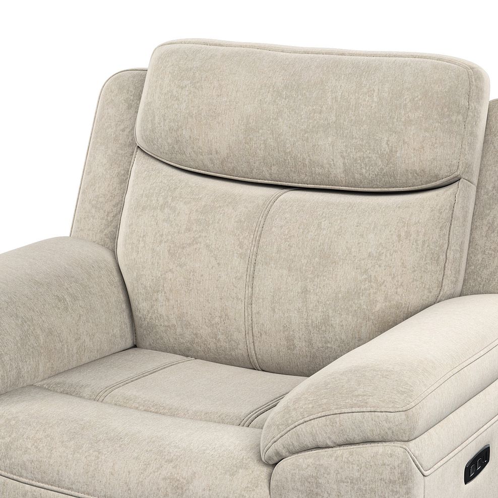 Hadley Electric Recliner Armchair with Power Headrest  in Amigo Linen Fabric 10