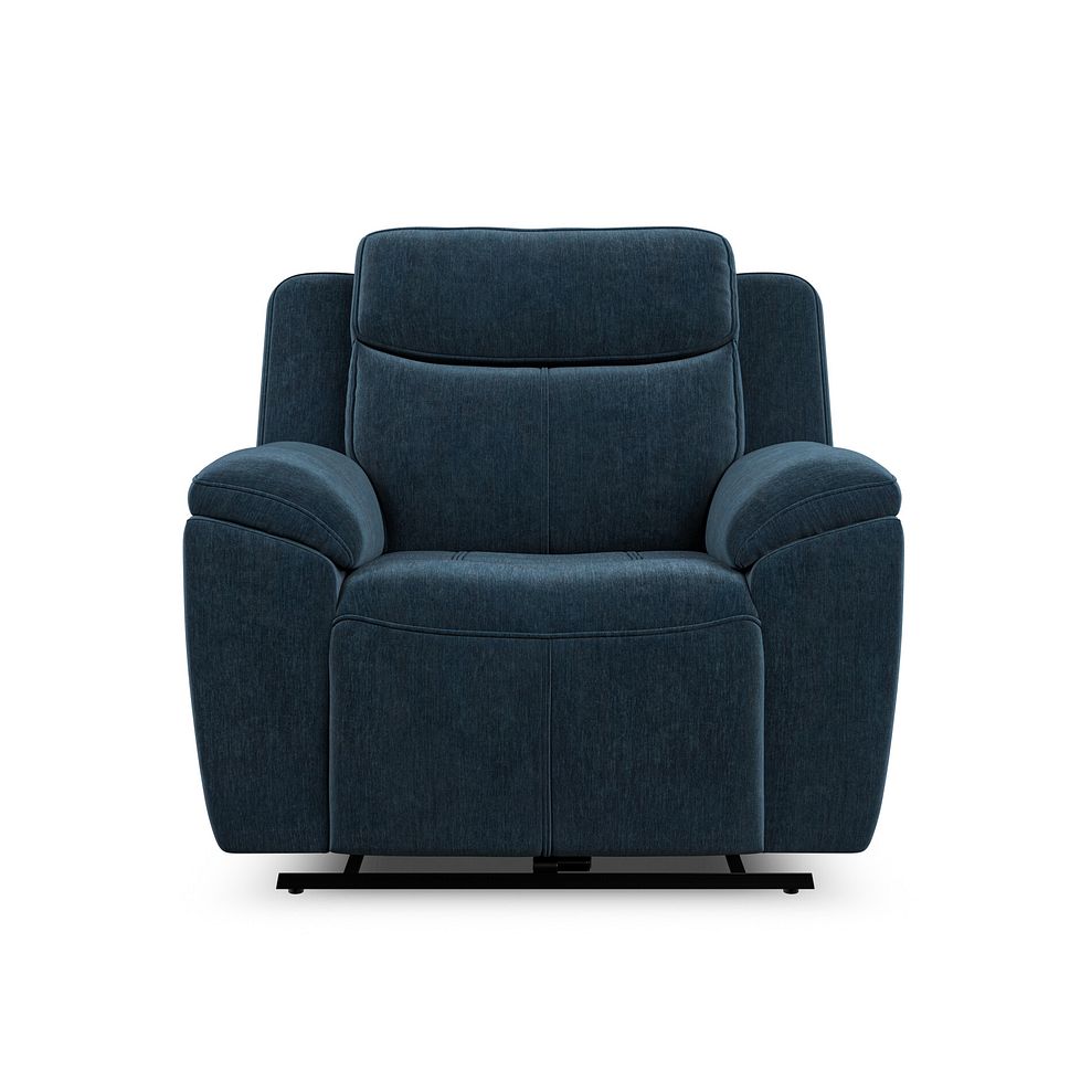 Hadley Electric Recliner Armchair with Power Headrest  in Amigo Navy Fabric 5