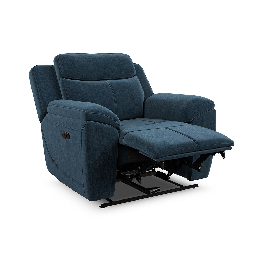 Hadley Electric Recliner Armchair with Power Headrest  in Amigo Navy Fabric 4