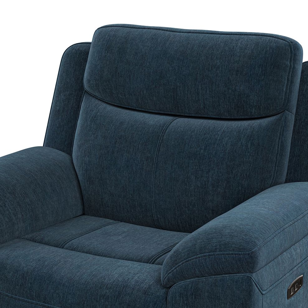 Hadley Electric Recliner Armchair with Power Headrest  in Amigo Navy Fabric 10