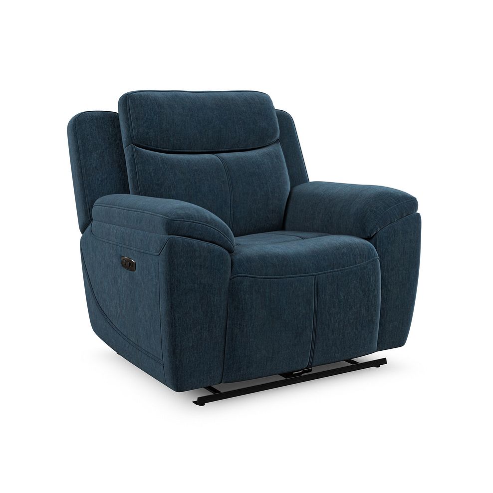 Hadley Electric Recliner Armchair with Power Headrest  in Amigo Navy Fabric 1