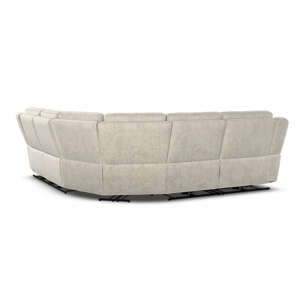 Hadley Large Corner Electric Recliner Sofa with Power Headrests   in Amigo Linen Fabric 9
