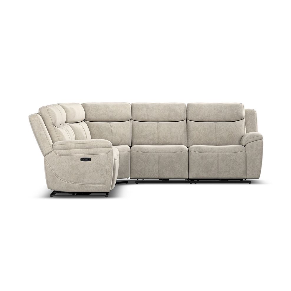 Hadley Large Corner Electric Recliner Sofa with Power Headrests   in Amigo Linen Fabric 7