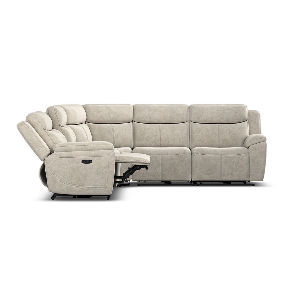 Hadley Large Corner Electric Recliner Sofa with Power Headrests   in Amigo Linen Fabric 8