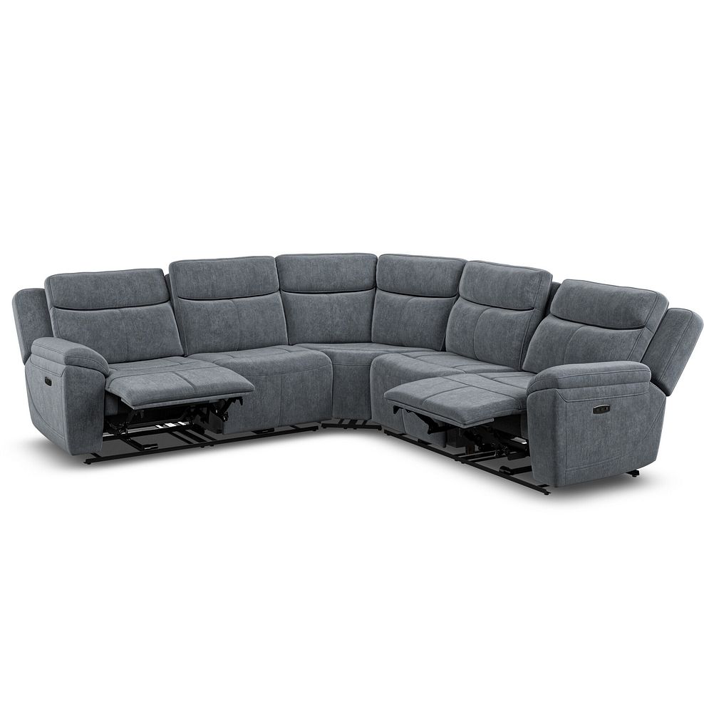 Hadley Large Corner Electric Recliner Sofa with Power Headrests  in Amigo Coal Fabric 5