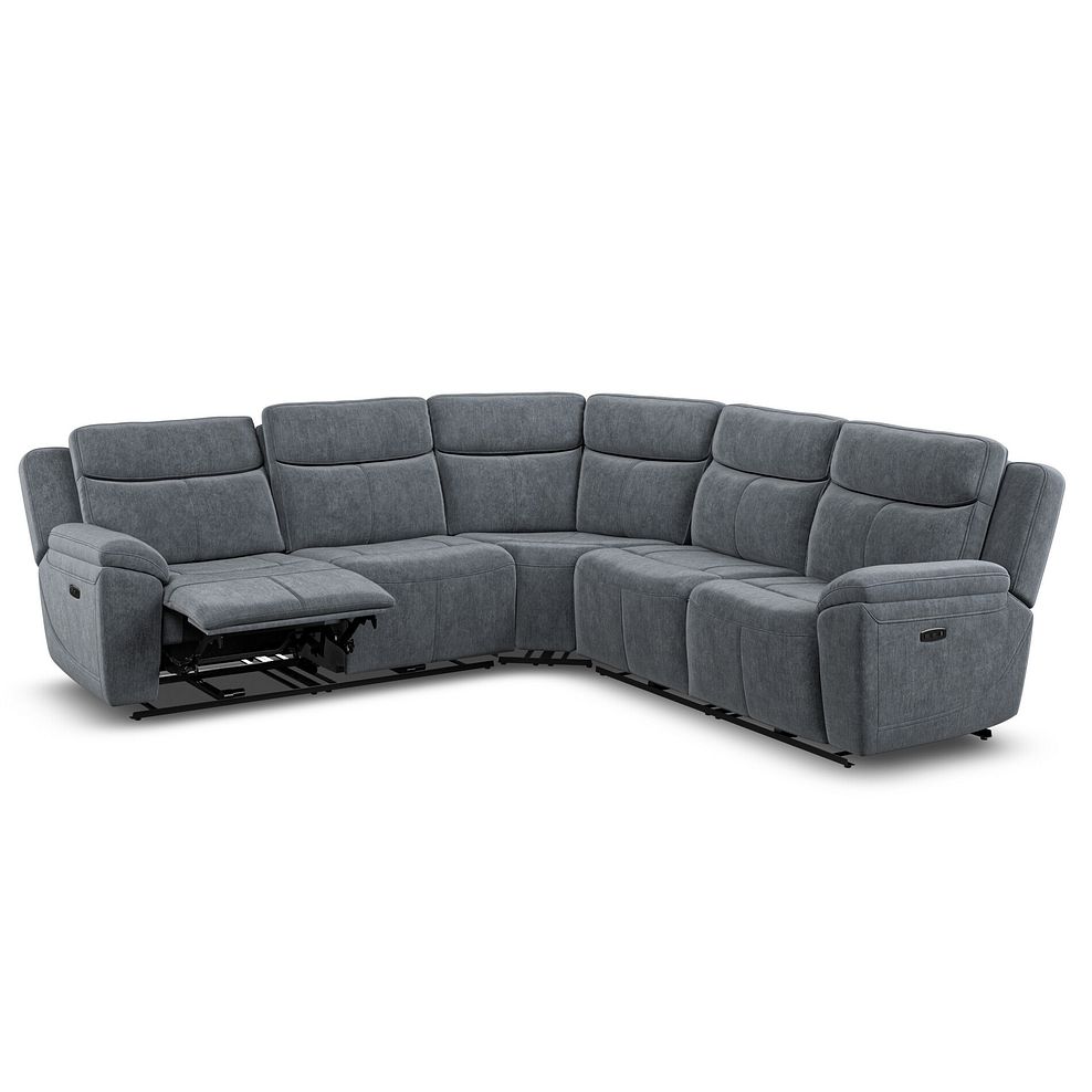 Hadley Large Corner Electric Recliner Sofa with Power Headrests  in Amigo Coal Fabric 4