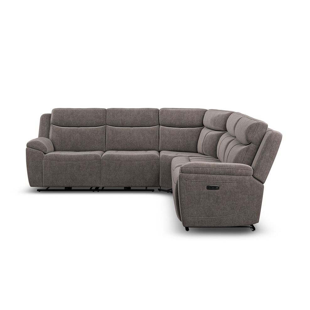 Hadley Large Corner Electric Recliner Sofa with Power Headrests  in Amigo Cocoa Fabric 6