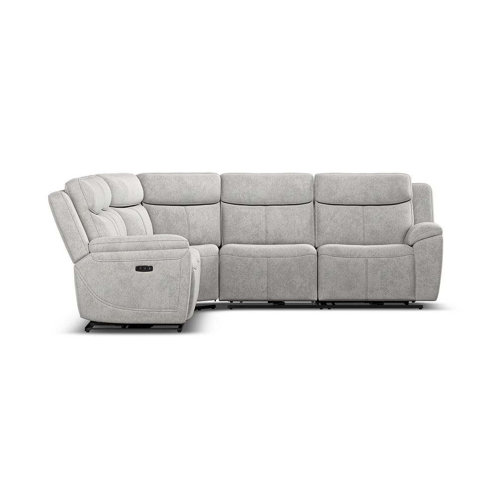 Hadley Large Corner Electric Recliner Sofa with Power Headrests  in Amigo Dove Fabric 7