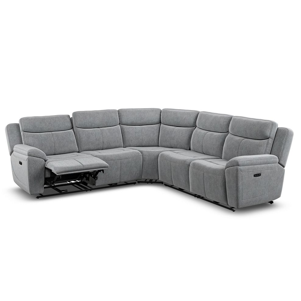 Hadley Large Corner Electric Recliner Sofa with Power Headrests  in Amigo Granite Fabric 3