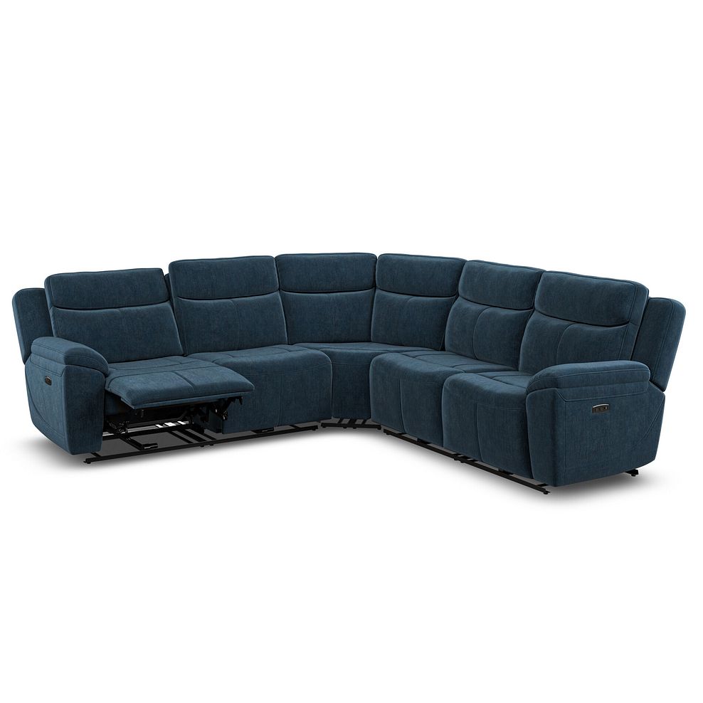 Hadley Large Corner Electric Recliner Sofa with Power Headrests  in Amigo Navy Fabric 4