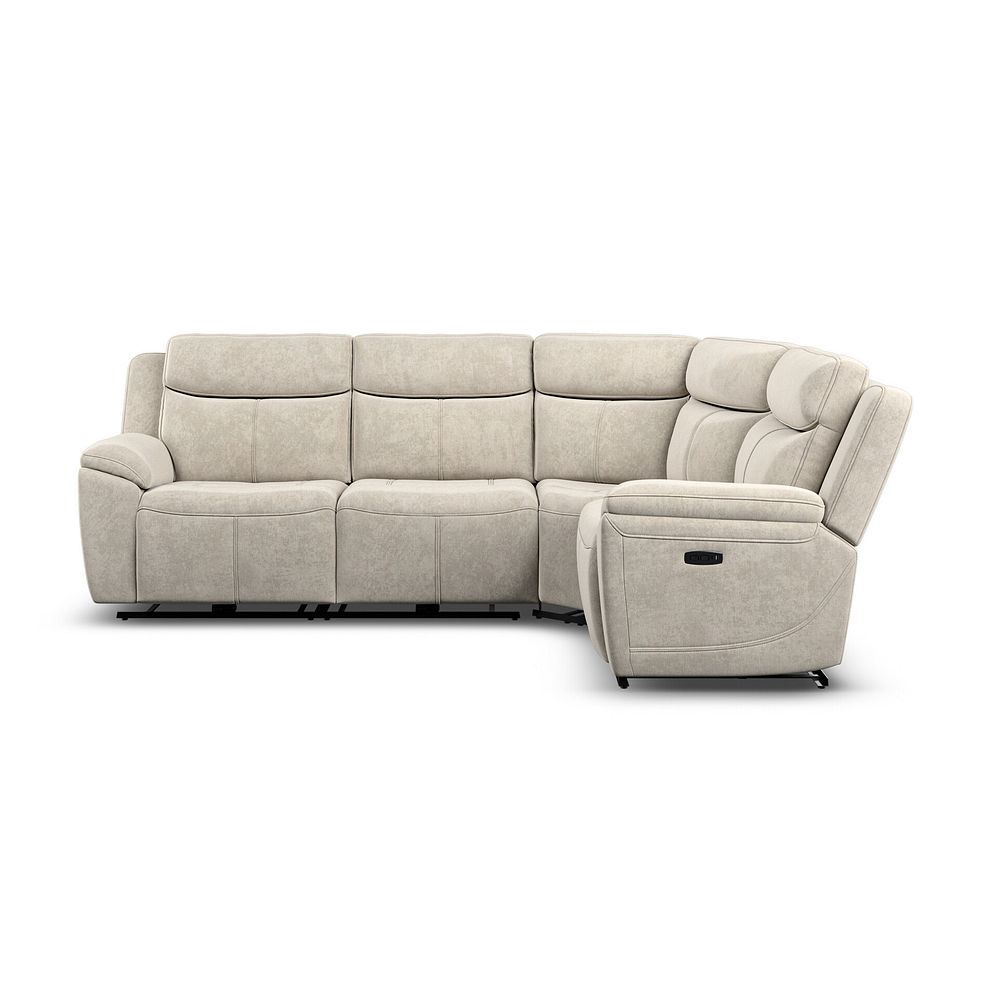 Hadley Left Hand Corner Electric Recliner Sofa with Power Headrests   in Amigo Linen Fabric 6