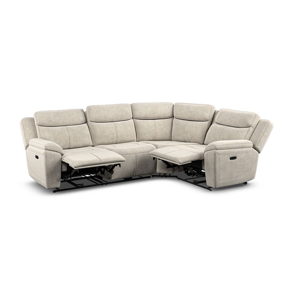 Hadley Left Hand Corner Electric Recliner Sofa with Power Headrests   in Amigo Linen Fabric 5
