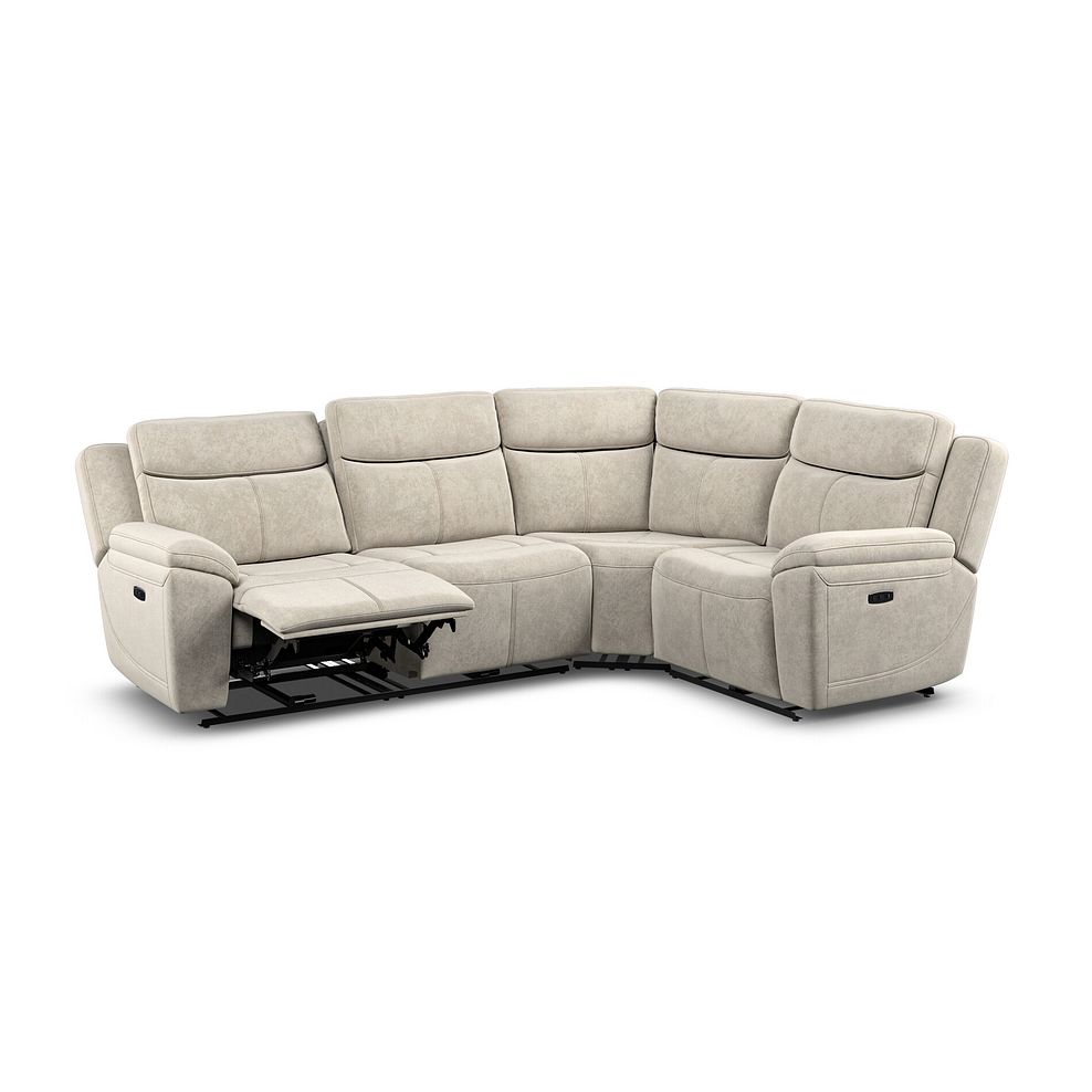 Hadley Left Hand Corner Electric Recliner Sofa with Power Headrests   in Amigo Linen Fabric 4