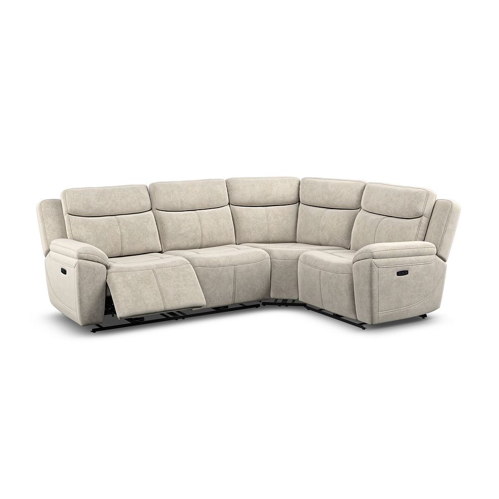 Hadley Left Hand Corner Electric Recliner Sofa with Power Headrests   in Amigo Linen Fabric 3