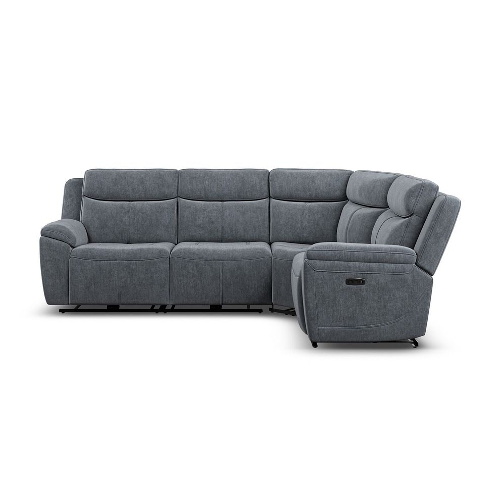 Hadley Left Hand Corner Electric Recliner Sofa with Power Headrests  in Amigo Coal Fabric 6