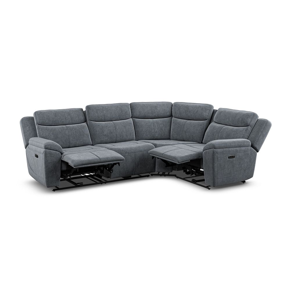Hadley Left Hand Corner Electric Recliner Sofa with Power Headrests  in Amigo Coal Fabric 5