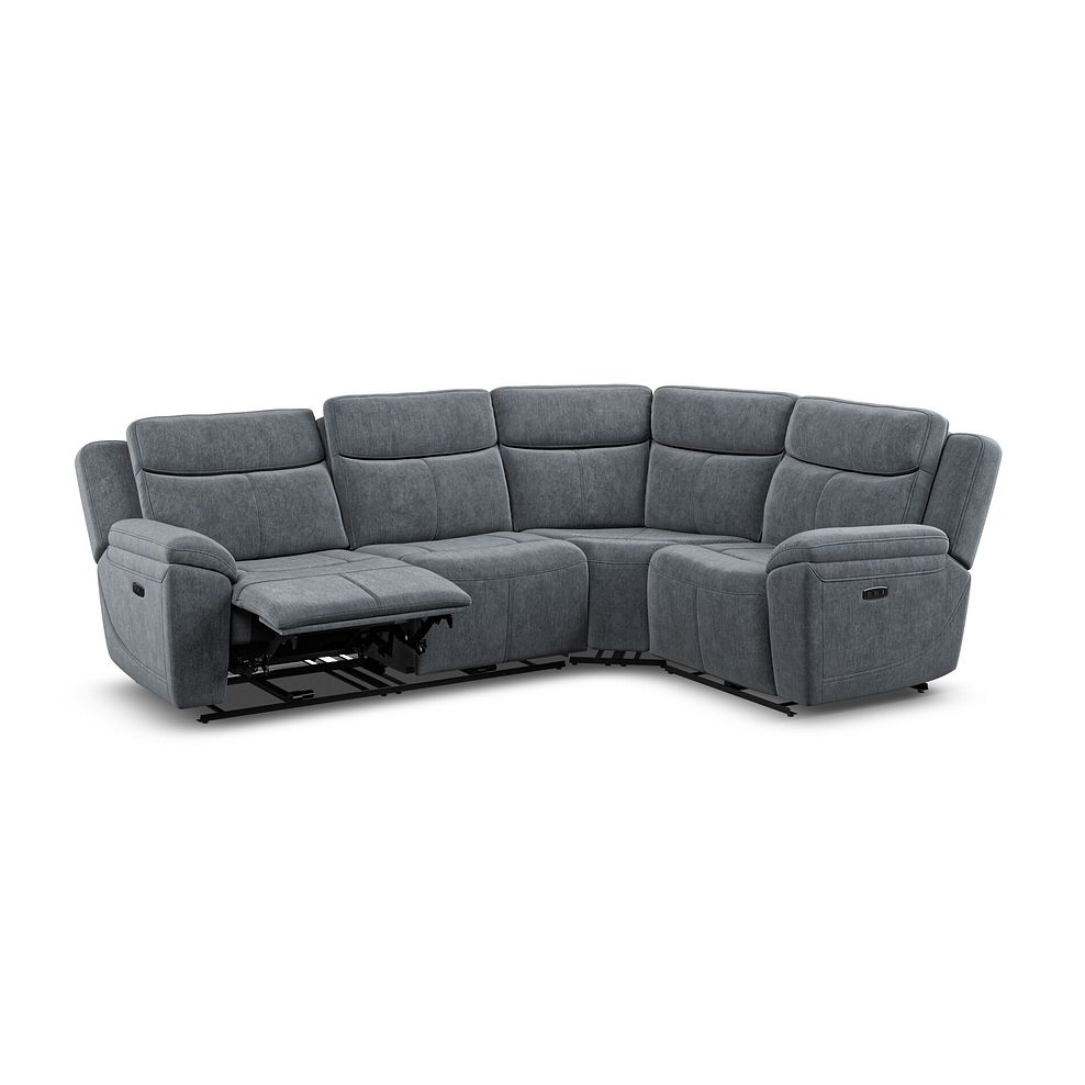 Hadley Left Hand Corner Electric Recliner Sofa with Power Headrests  in Amigo Coal Fabric 4