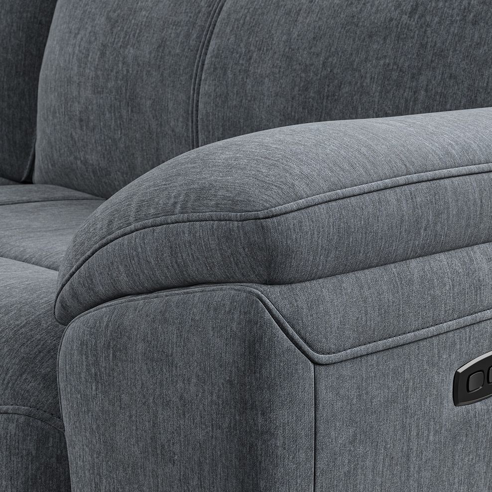 Hadley Left Hand Corner Electric Recliner Sofa with Power Headrests  in Amigo Coal Fabric 10