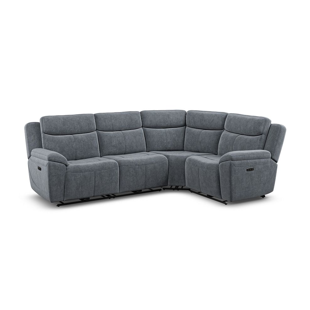 Hadley Left Hand Corner Electric Recliner Sofa with Power Headrests  in Amigo Coal Fabric 1