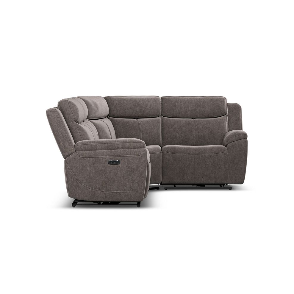Hadley Left Hand Corner Electric Recliner Sofa with Power Headrests  in Amigo Cocoa Fabric 7