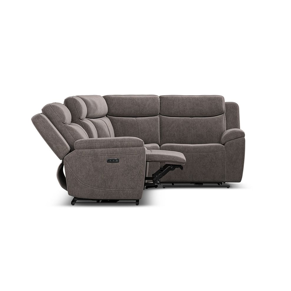 Hadley Left Hand Corner Electric Recliner Sofa with Power Headrests  in Amigo Cocoa Fabric 8