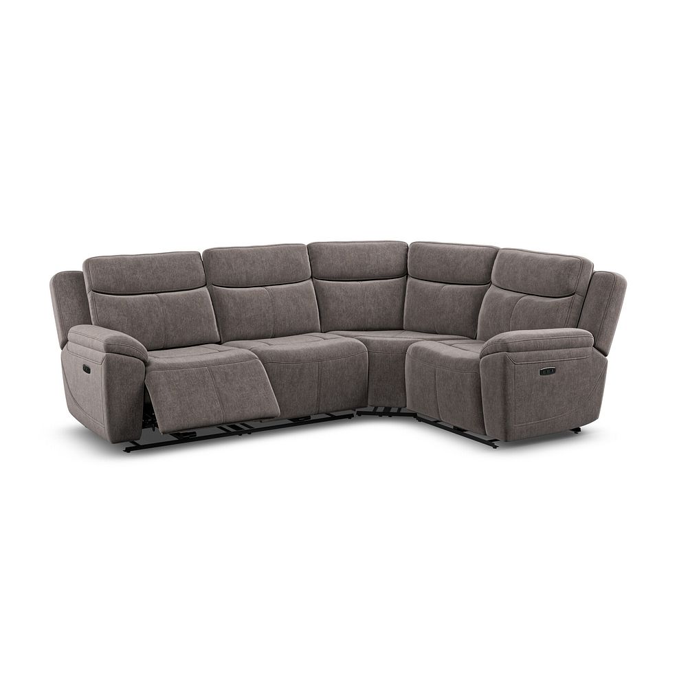 Hadley Left Hand Corner Electric Recliner Sofa with Power Headrests  in Amigo Cocoa Fabric 3