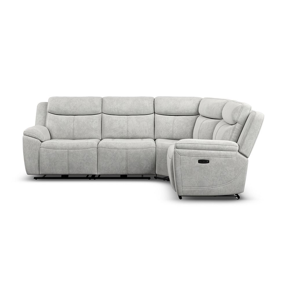 Hadley Left Hand Corner Electric Recliner Sofa with Power Headrests  in Amigo Dove Fabric 6