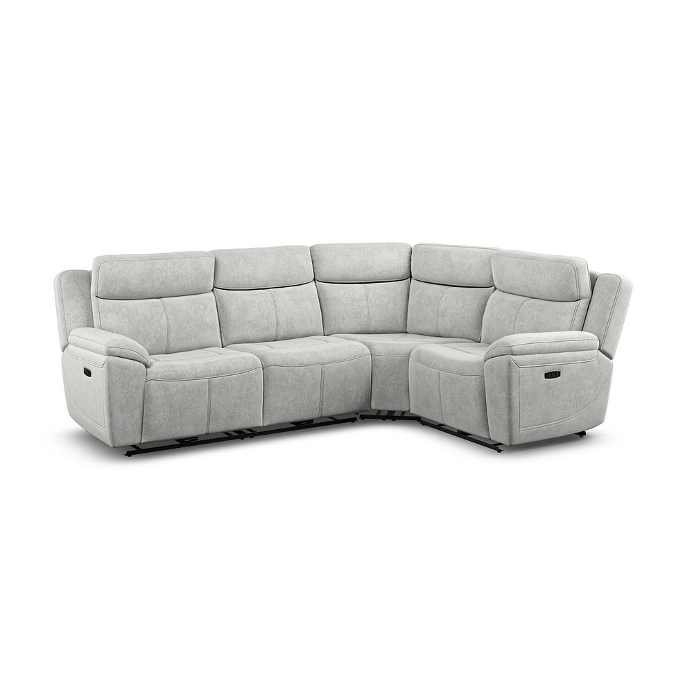 Hadley Left Hand Corner Electric Recliner Sofa with Power Headrests  in Amigo Dove Fabric 2