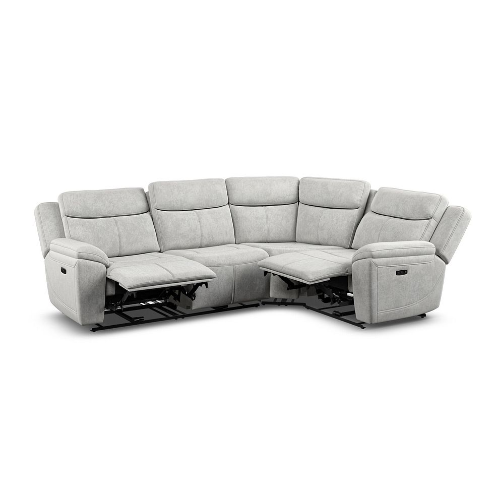 Hadley Left Hand Corner Electric Recliner Sofa with Power Headrests  in Amigo Dove Fabric 5