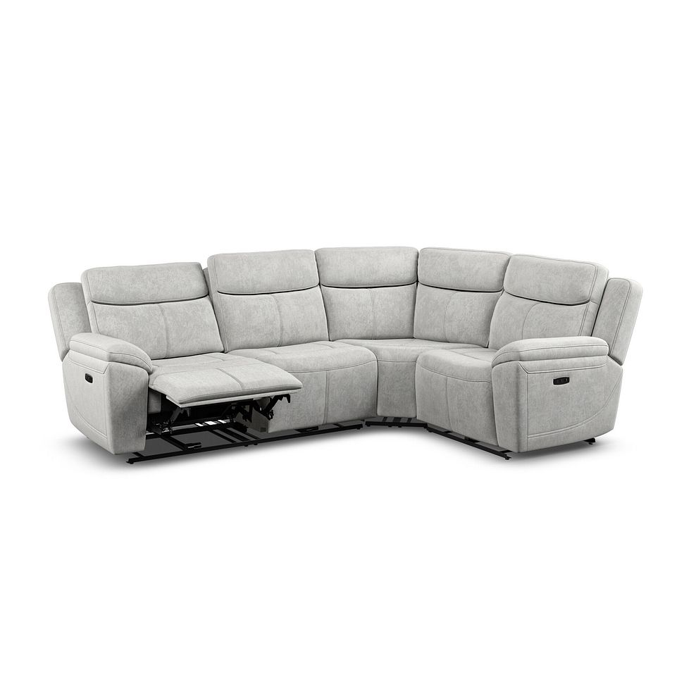 Hadley Left Hand Corner Electric Recliner Sofa with Power Headrests  in Amigo Dove Fabric 4