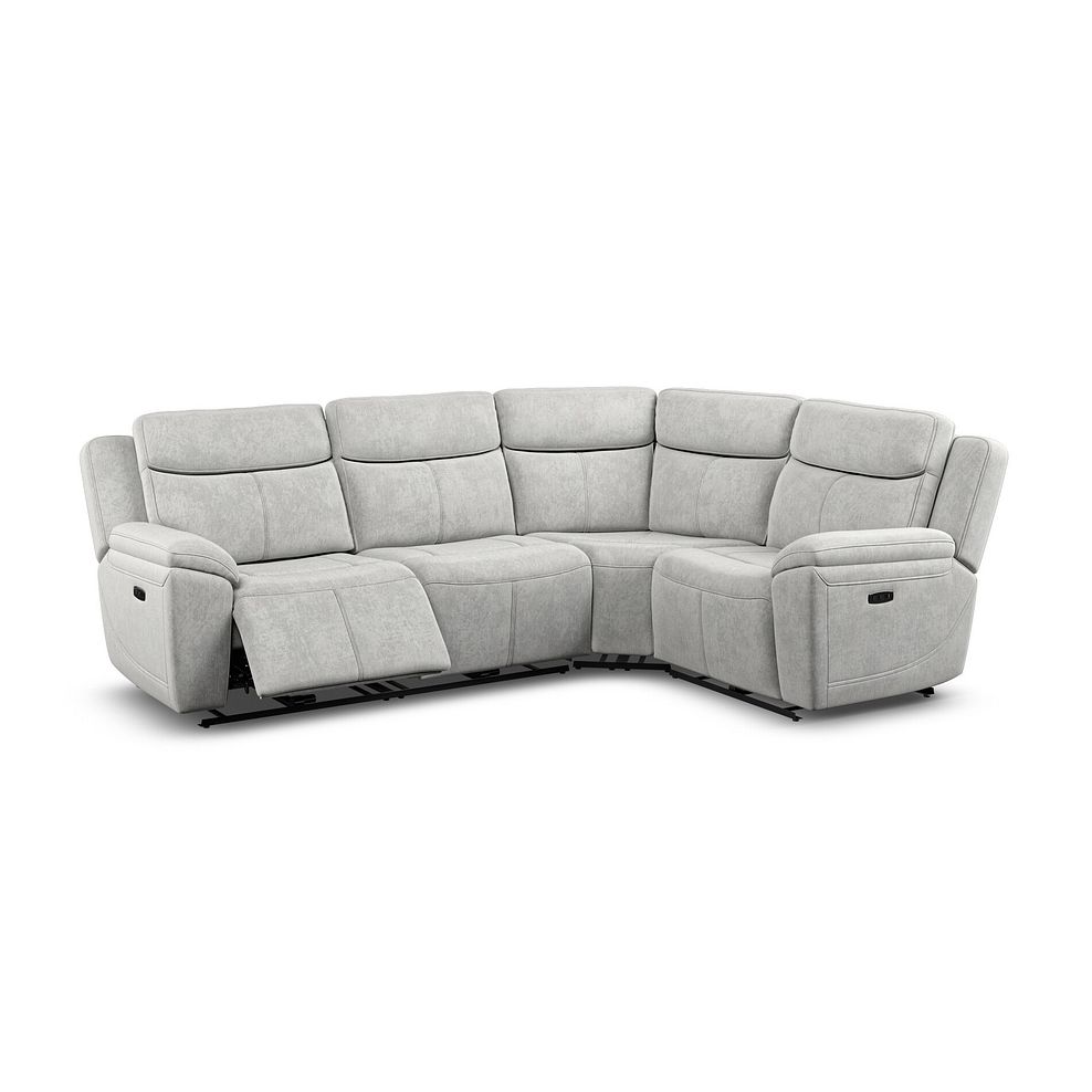 Hadley Left Hand Corner Electric Recliner Sofa with Power Headrests  in Amigo Dove Fabric 3