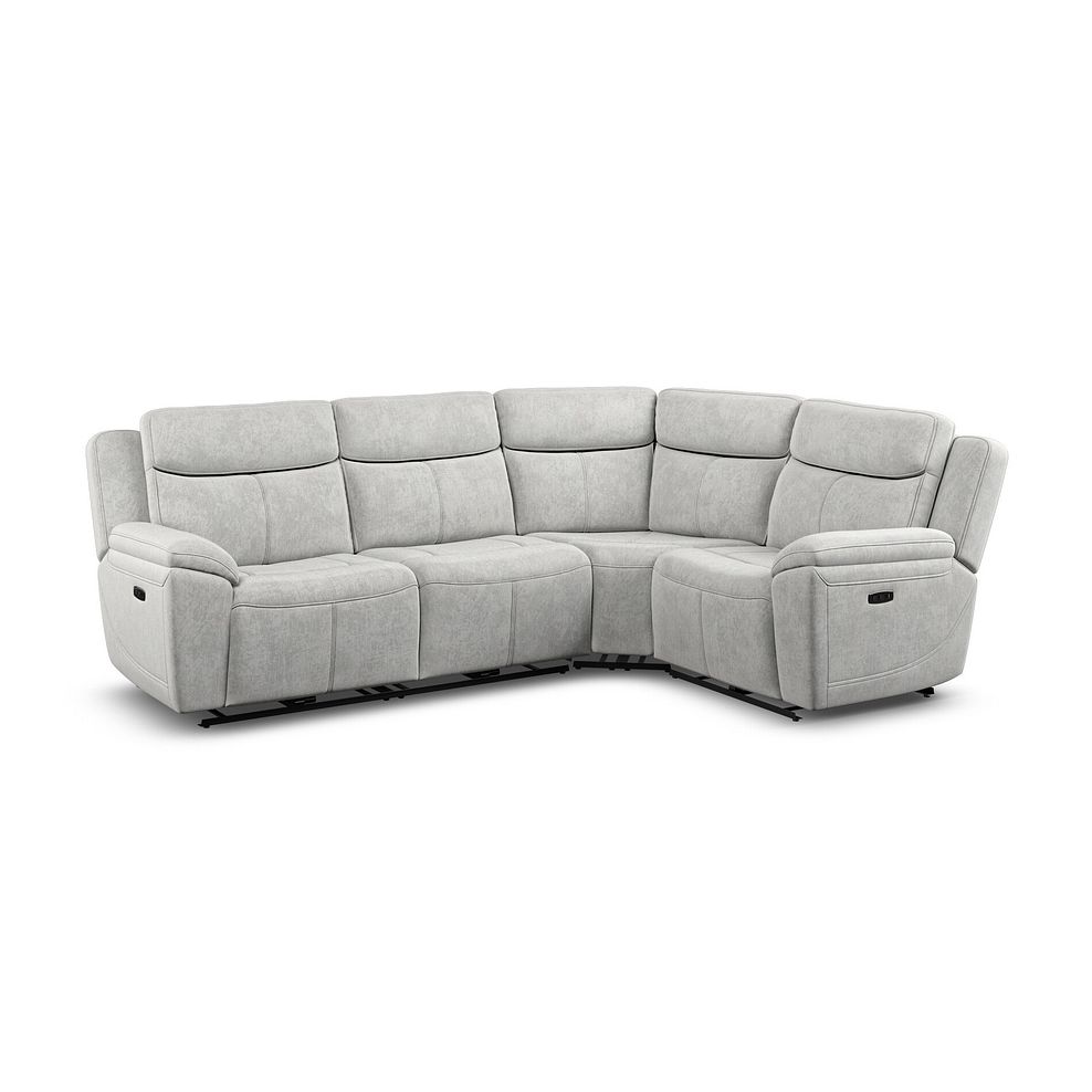 Hadley Left Hand Corner Electric Recliner Sofa with Power Headrests  in Amigo Dove Fabric 1