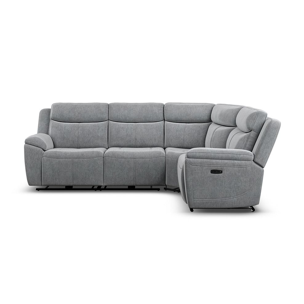 Hadley Left Hand Corner Electric Recliner Sofa with Power Headrests  in Amigo Granite Fabric 6