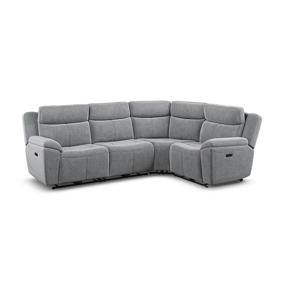 Hadley Left Hand Corner Electric Recliner Sofa with Power Headrests  in Amigo Granite Fabric 2