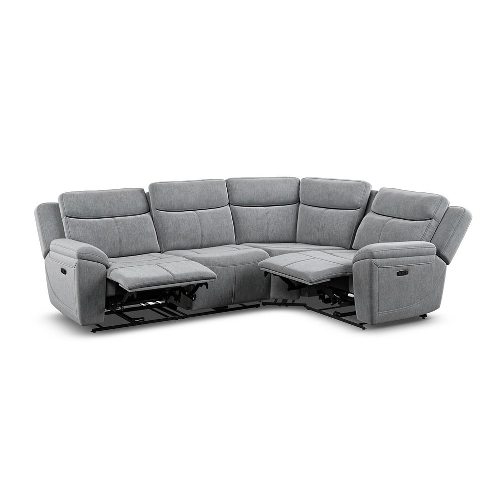 Hadley Left Hand Corner Electric Recliner Sofa with Power Headrests  in Amigo Granite Fabric 5