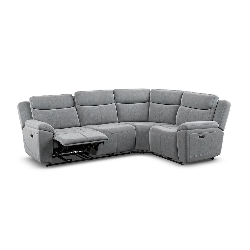 Hadley Left Hand Corner Electric Recliner Sofa with Power Headrests  in Amigo Granite Fabric 4