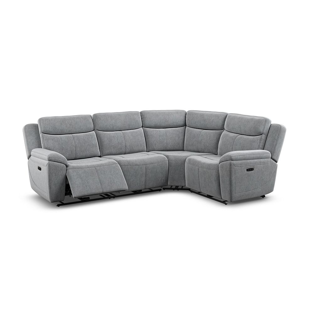 Hadley Left Hand Corner Electric Recliner Sofa with Power Headrests  in Amigo Granite Fabric 3