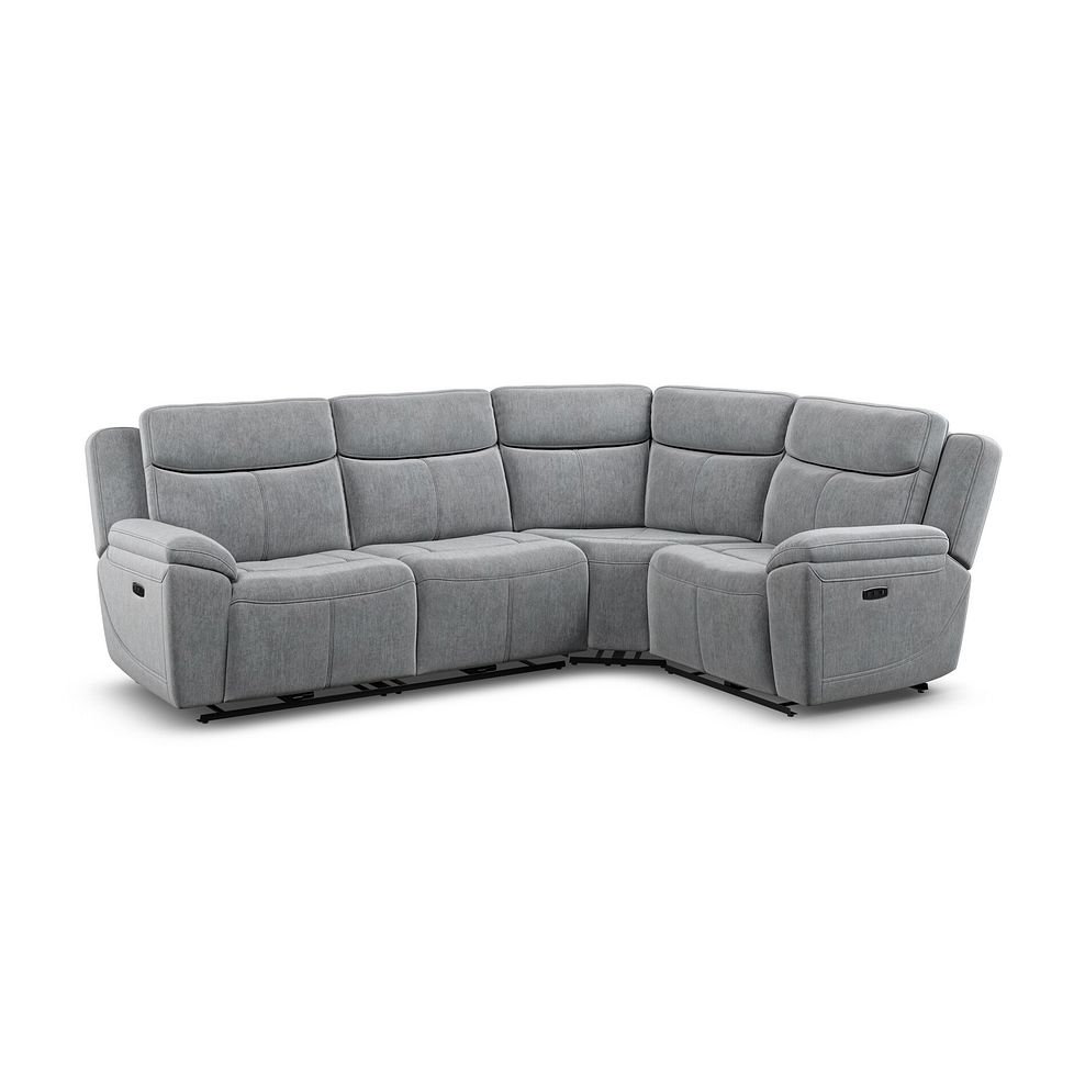 Hadley Left Hand Corner Electric Recliner Sofa with Power Headrests  in Amigo Granite Fabric 1