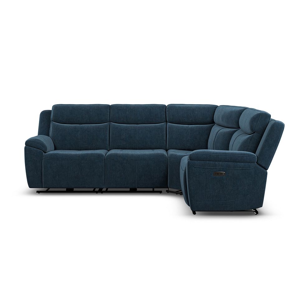 Hadley Left Hand Corner Electric Recliner Sofa with Power Headrests  in Amigo Navy Fabric 6