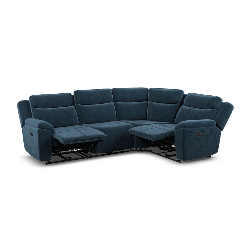 Hadley Left Hand Corner Electric Recliner Sofa with Power Headrests  in Amigo Navy Fabric 5