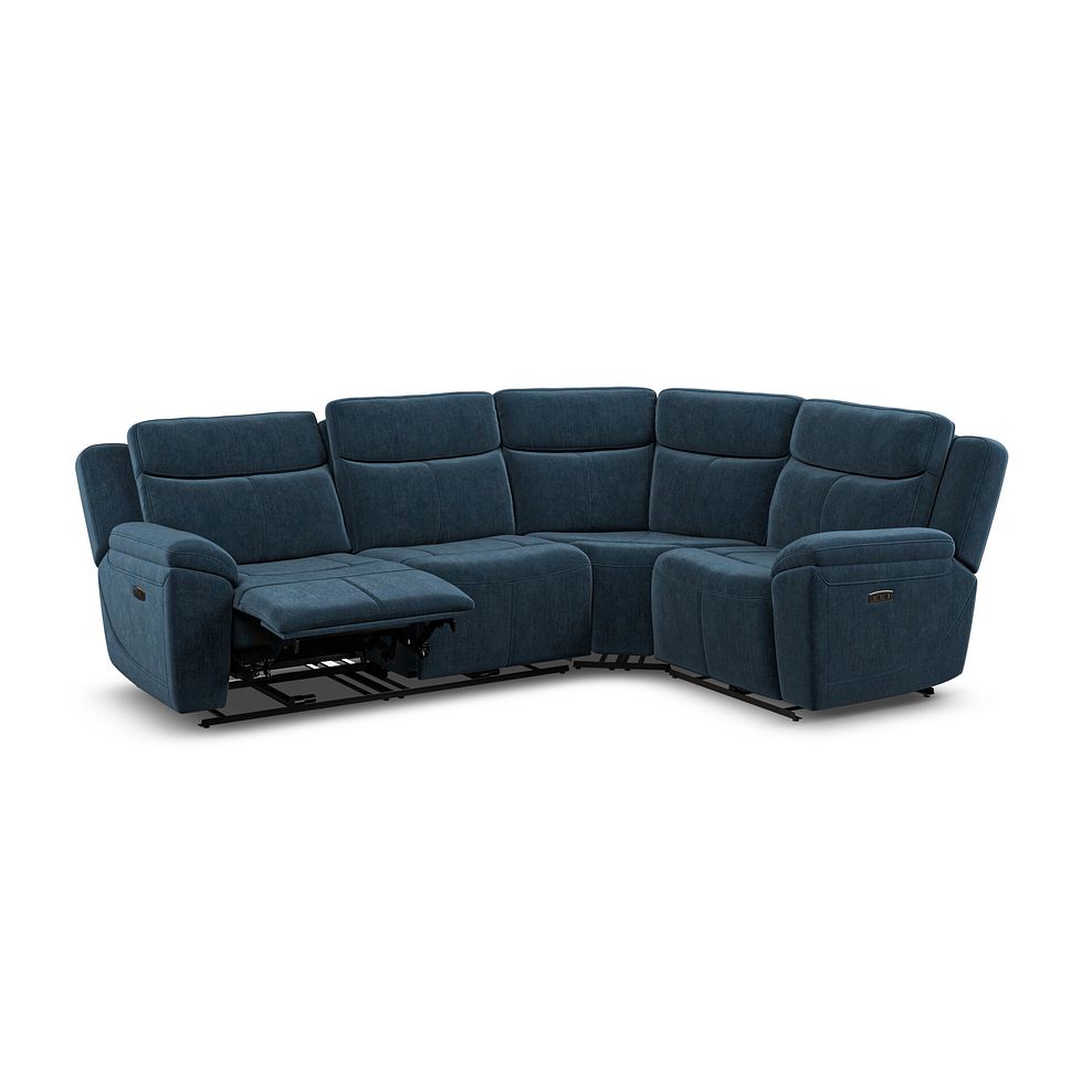 Hadley Left Hand Corner Electric Recliner Sofa with Power Headrests  in Amigo Navy Fabric 4