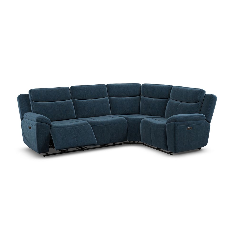 Hadley Left Hand Corner Electric Recliner Sofa with Power Headrests  in Amigo Navy Fabric 3