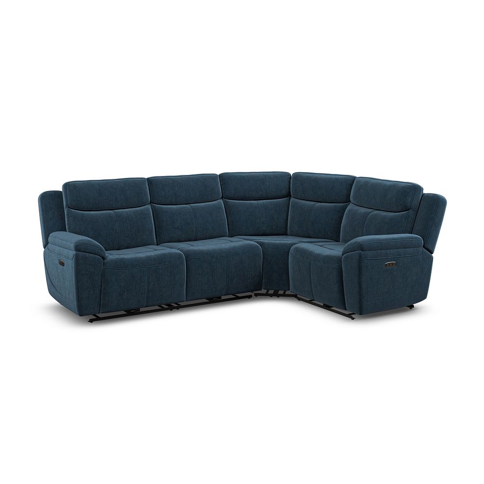 Hadley Left Hand Corner Electric Recliner Sofa with Power Headrests  in Amigo Navy Fabric 1
